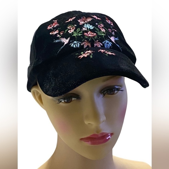 COTTON ON Women’s Velvet Floral Embroidered Baseball Cap Floral Adjustab… - Picture 10 of 11